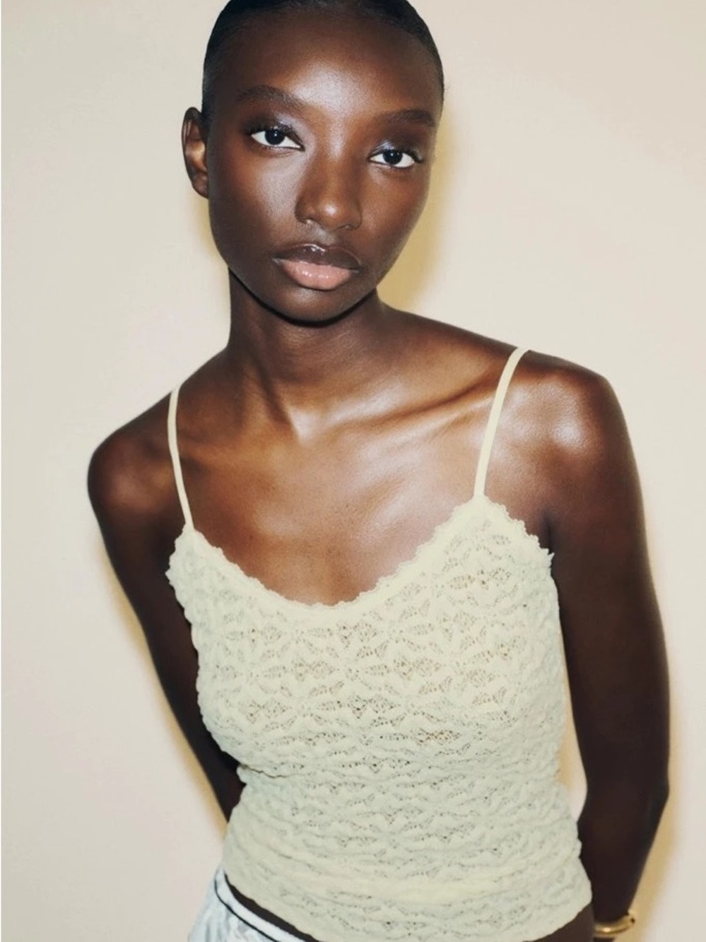 Zara Lace Camisole in Light Cream